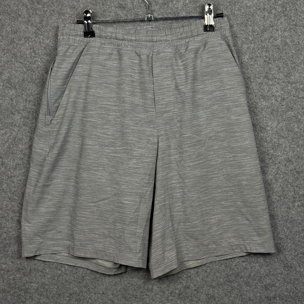 Lululemon Mens Shorts Gray Heathered Athletic‎ Gym Workout Performance Size M